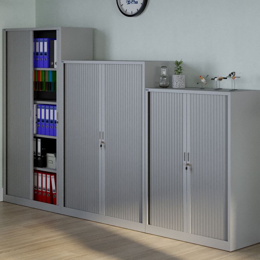 SW EC roldeurkast 145x120x45cm incl. 3 legborden