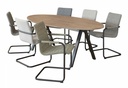 Buroflex A-serie ellipsvormige vergadertafel 220x110cm