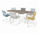 Buroflex A-serie ellipsvormige vergadertafel 220x110cm