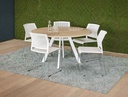 Buroflex A-serie tafel rond 120cm op spinpoot