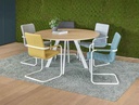 Buroflex A-serie tafel rond 120cm op spinpoot