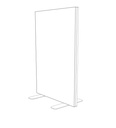 NYK akoestische roomdivider 120cm hoog met aluminium kader