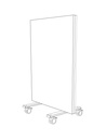 NYK akoestische roomdivider 120cm hoog met aluminium kader