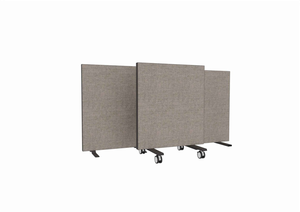 NYK akoestische roomdivider 200cm hoog met aluminium kader