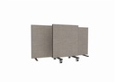NYK akoestische roomdivider 200cm hoog met aluminium kader