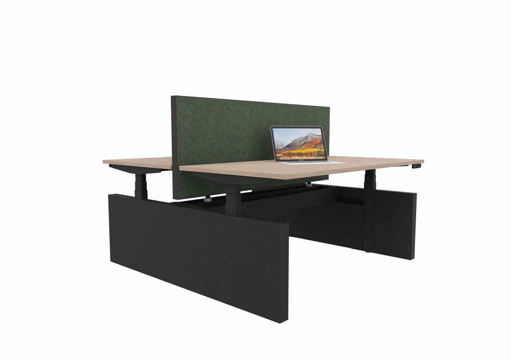 NYK akoestische tussenwand 80cm hoog met aluminium kader