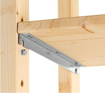 Eurorek houten aanbouwstelling 210cm hoog incl. 5 legborden