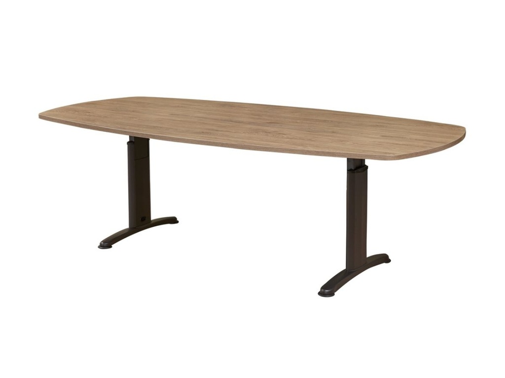 Buroflex 2T Deens ovaal vergadertafel 240x120/90cm