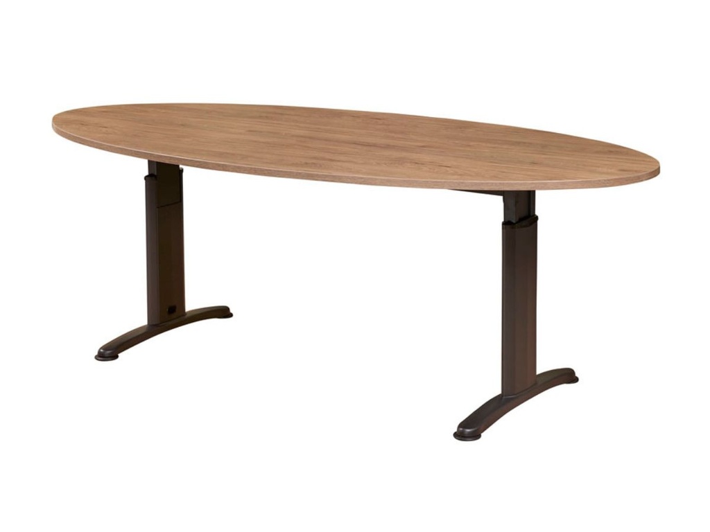 Buroflex 2T ellipsvormige vergadertafel 220x110cm