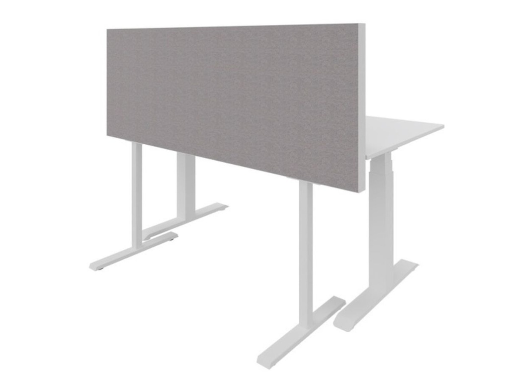 Akoestische bureaudivider 130cm hoog aluminium kader