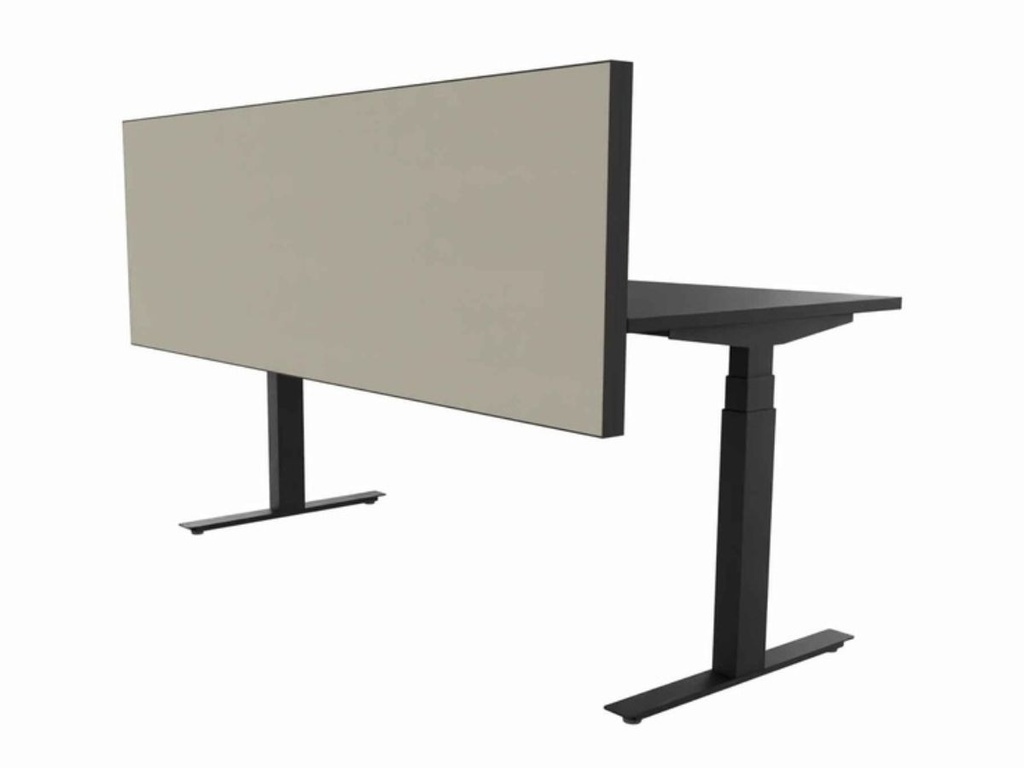 Akoestische voorzetwand 70cm hoog aluminium kader