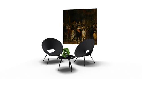 Akoestisch wandpaneel 80cm hoog aluminium kader