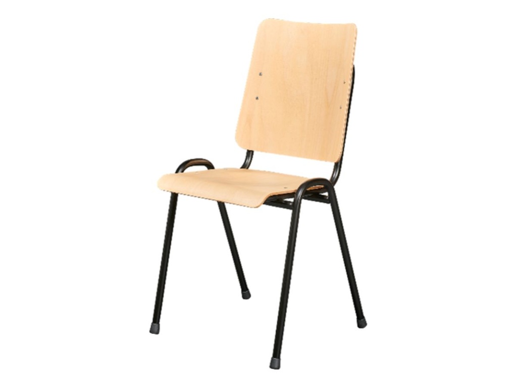 VKS 3310 stoel, rug en zitting beuken