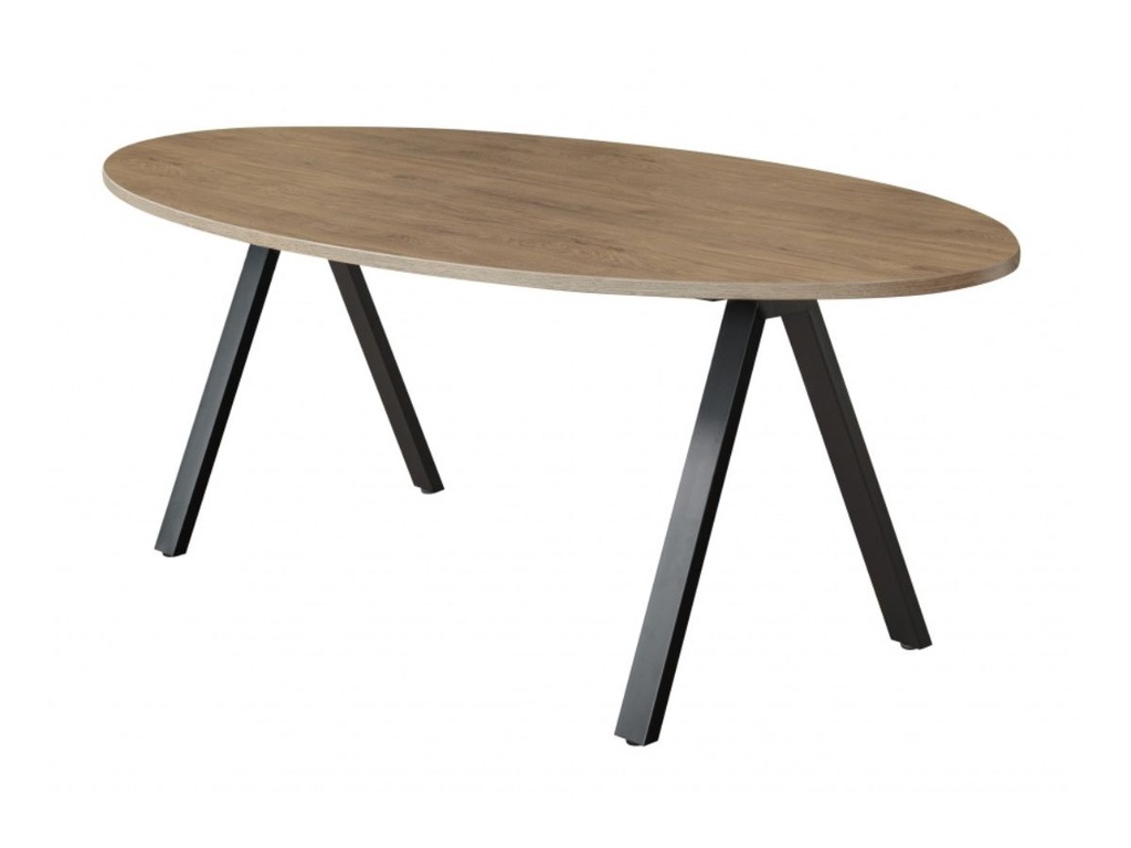 Buroflex A-serie ellipsvormige vergadertafel 220x110cm