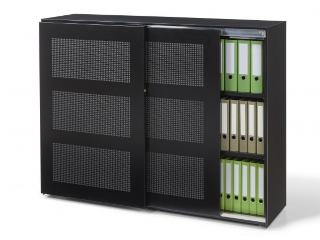 Slide & Go akoestische schuifdeurkast 123cm hoog met topblad