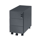 Buroflex verrijdbaar smal ladeblok met 3 laden