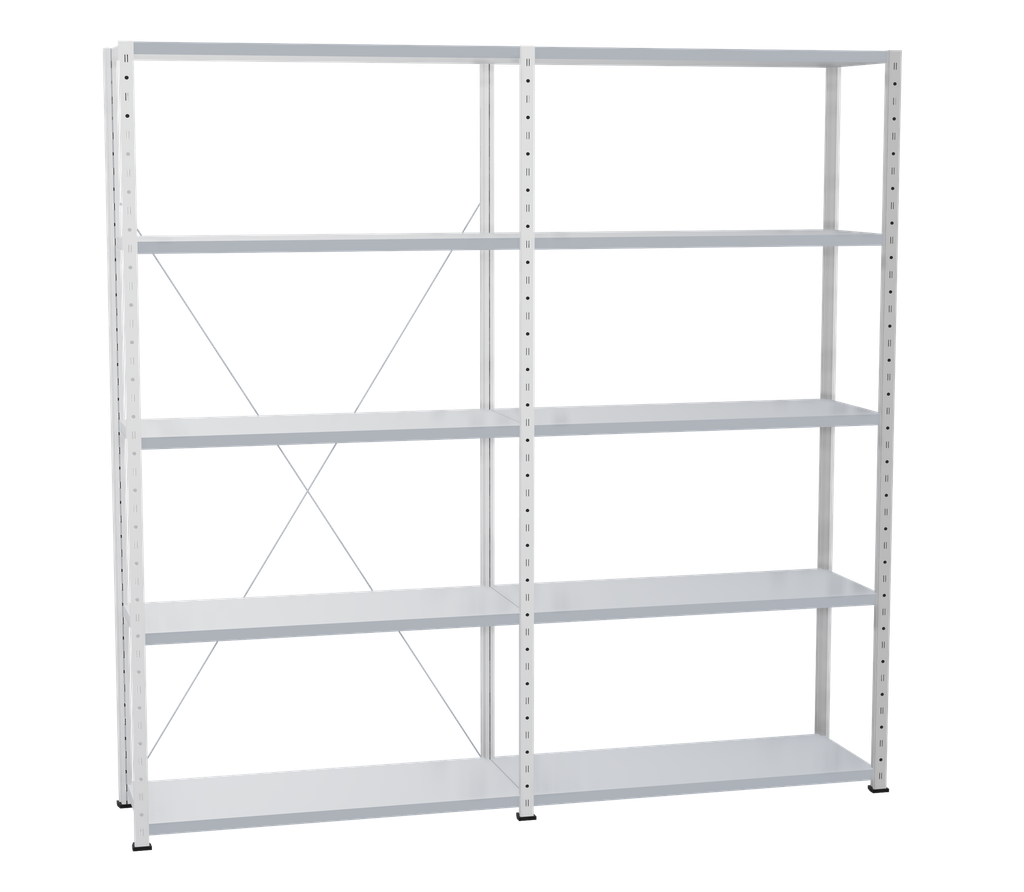Multispace legbordstelling 200x200cm HxB Basis+Aanbouw.