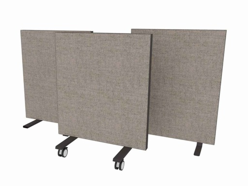 Akoestische roomdivider 120cm hoog aluminium kader