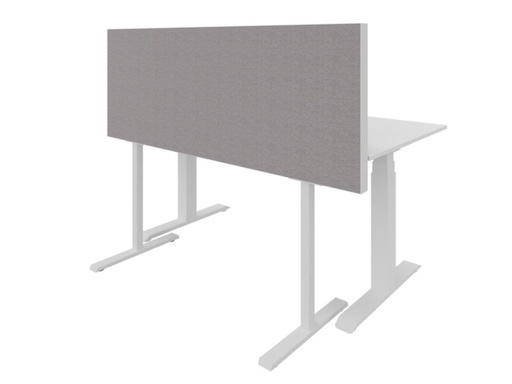 Akoestische bureaudivider 130cm hoog aluminium kader