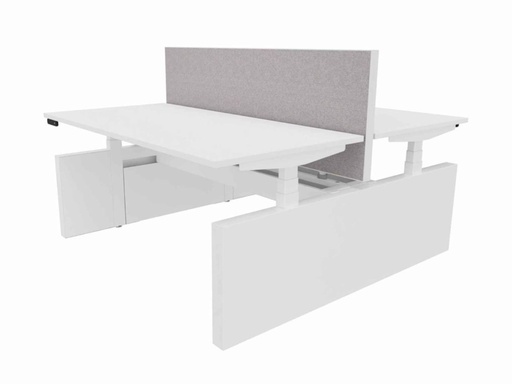 Akoestische tussenwand 70cm hoog aluminium kader