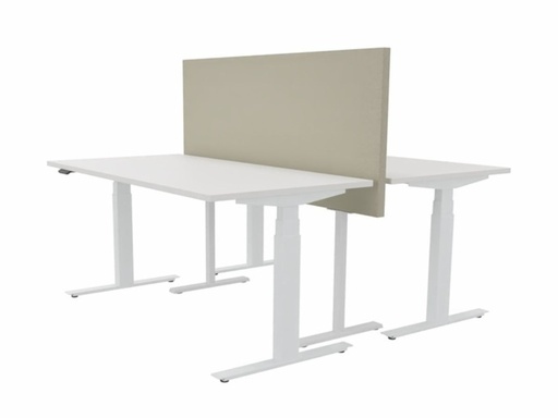 Akoestische bureaudivider 120cm hoog rondom gestoffeerd