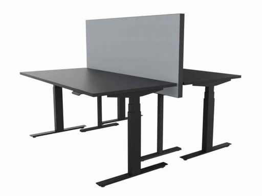 Akoestische bureaudivider 120cm hoog aluminium kader