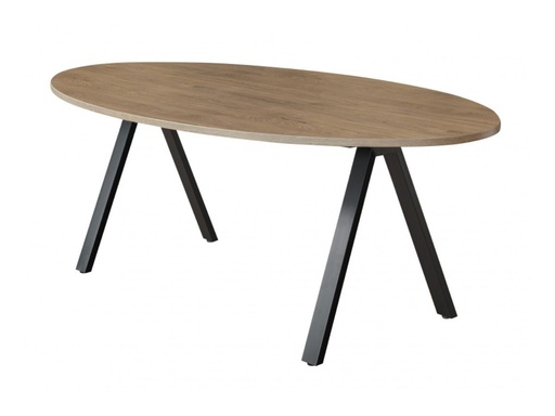Buroflex A-serie ellipsvormige vergadertafel 220x110cm