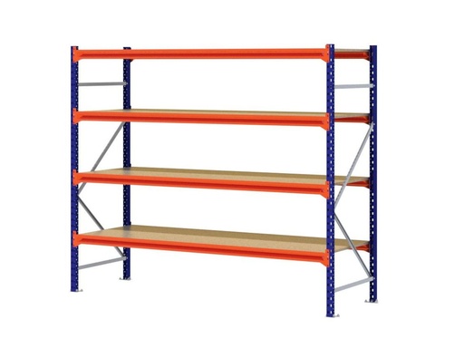 Z1 grootvakstelling 1981x2450x926mm 4 legborden spaanplaat